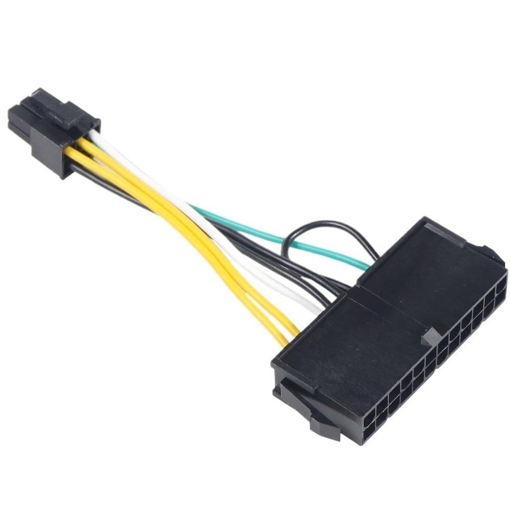 mangxiyis 24Pin to 6Pin Power Supply Cable Cord 24p to 6p 18AWG Wire3050 6 PIN Motherboard Adapter Cable(10cm,for DELL)