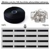 1.5" x16Ft Hook and Loop Straps Cinch Straps Heavy Duty with 16 Metal Buckles, Adjustable Fastening Cable Straps, Free Cut Length, Reusable Nylon Cable Ties for Organizer or Storage view 2
