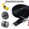 1.5" x16Ft Hook and Loop Straps Cinch Straps Heavy Duty with 16 Metal Buckles, Adjustable Fastening Cable Straps, Free Cut Length, Reusable Nylon Cable Ties for Organizer or Storage view 3