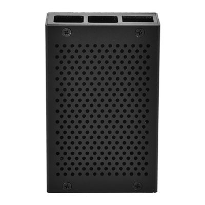Aluminium Alloy Case 3 Model B Ultra Thin Lightweight Open Design Heat Dissipation WiFi Friendly Durable Protective Cover Silver Black (Black)