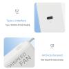 CAZSTYK USB Powereds Turboes Cooling Fan 9m/S Instants Breezes 100 Speed Option Lightweight Portable For Indoor Outdoor (White) view 4