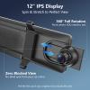 12" Rear View Mirror Camera 4K + 2K Mirror Dash Cam Front and Rear with STARVIS Night Vision Rearview Mirror Backup Camera, WDR, G-Sensor, Loop Recording, GPS, App, 64GB Card view 3