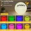 FlyonSea Glow in The Dark Basketball Ball Silicone Night Light for Kids, Rechargeable Light Up Basketball Ball lamp 9 Colors Dimmable with Remote and Timer, Basketballs Gifts for Boys 8-12 Girls Men view 2