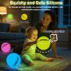 FlyonSea Glow in The Dark Basketball Ball Silicone Night Light for Kids, Rechargeable Light Up Basketball Ball lamp 9 Colors Dimmable with Remote and Timer, Basketballs Gifts for Boys 8-12 Girls Men view 4
