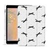 AdorableWhimsy Black Bow Aesthetic Case for iPad 9th/7th/8th Generation(2021/2020/2019, 10.2 Inch) with Pencil Holder Trifold Stand Leather Soft Back Protective Cover Auto Sleep/Wake view 1
