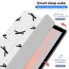 AdorableWhimsy Black Bow Aesthetic Case for iPad 9th/7th/8th Generation(2021/2020/2019, 10.2 Inch) with Pencil Holder Trifold Stand Leather Soft Back Protective Cover Auto Sleep/Wake view 2