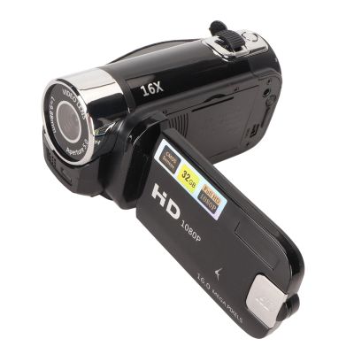 WGFOIP Digital Camera, 1080P 16MP 16X Zoom Anti Shake Video Camera with LED Fill Light for Sports Concerts Night, Built in Microphone (Black)