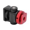 Mini Aluminum Alloy Ball Head Tripod Cold Shoe Adapter with 1/4 Inch Screw for SLR Camera, Lightweight and Portable, 360 Rotation, 140 Tilt for Versatile Angles, (Red) view 4
