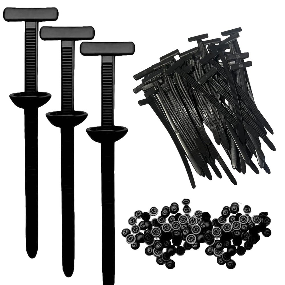 50Pcs Upgraded Nylon Heavy Duty Self-Locking Nylon Zip Ties Holder, Plastic Cable Ties Tool Fasteners Car Body, Multipurpose Plastic Cable Ties Tool for Automobiles Daily Repair Quick Fix (50)