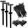 50Pcs Upgraded Nylon Heavy Duty Self-Locking Nylon Zip Ties Holder, Plastic Cable Ties Tool Fasteners Car Body, Multipurpose Plastic Cable Ties Tool for Automobiles Daily Repair Quick Fix (50) view 1