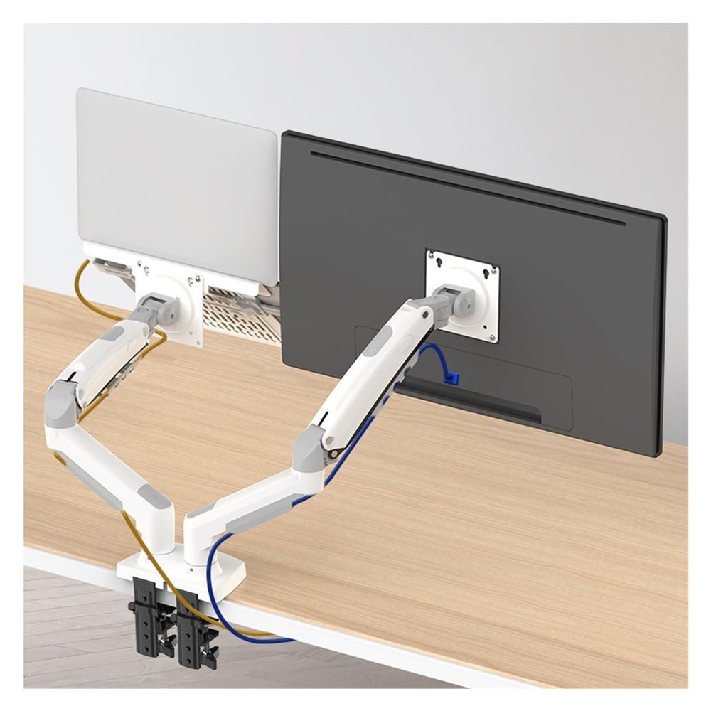 IMMDJUQI White F160-FP Laptop Stand arm Dual-Screen Monitor Stand arm Computer Display Screen Stand