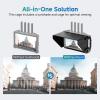 Accsoon CineView M7/M7 Pro 7inch Camera Field Monitor Cage and Removable Sunhood 2in1 for CineView M7 Pro Wireless Video Transmitter Receiver Monitor,with 1/4"-20 Threaded Holes 1 Piece view 3