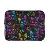 WEIYEKO Neon Cat Kitten Star Black Laptop Sleeve 15-16 inch Notebook Case Laptop case view 1