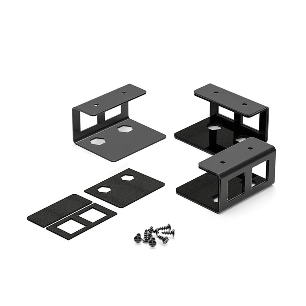 jiahesuw Under-Desk Laptop Bracket with Screw and Antislip Pad, Underdesk Shelf Bracket for Laptop, Keyboards and Other Devices