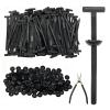 200 Pcs Nylon Universal Cable Tie Buckle for Car, Upgrade Multipurpose Zip Ties for Auto, Uv-resistant Black Zipties with Diagonal Pliers and Gloves for Car Daily Repair view 1