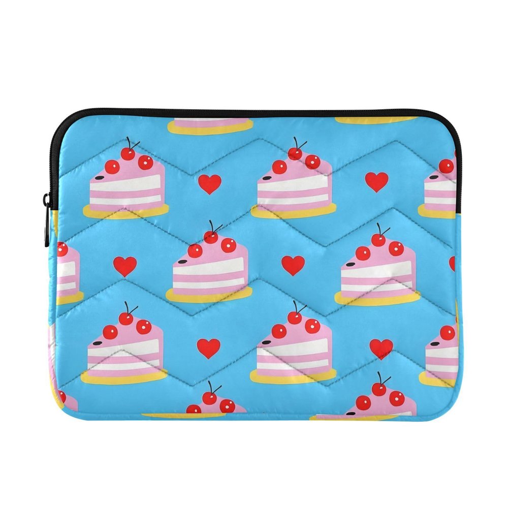 WEIYEKO Blue Cake Cherry Heart Laptop Sleeve 15-16 inch Notebook Case Laptop case