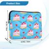 WEIYEKO Blue Cake Cherry Heart Laptop Sleeve 15-16 inch Notebook Case Laptop case view 3