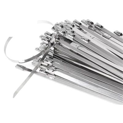 100 PCS Zip Ties Heavy Duty Multi-Purpose Self-Locking Cable Ties Silver 304 Stainless Steel For Machinery 4.6X300mm