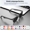 AI Translation Bluetooth Smart Glasses for Men Women, 160+ Languages Voice & Video Real-time Translation, Ultra-Light Bluetooth 6.0 Call Sunglasses, Open Ear (Black Frame-Blue Light Blocking Lens) view 3
