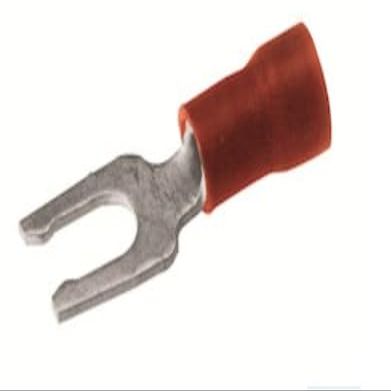 BA16EL6 (636493) PVC-Insulated Copper Fork Terminal Stud Size 6, 13/64" Wire Strip Length
