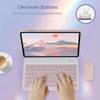 Aidashine Keyboard Case for Redmi Pad 2 2025, 7 Color Backlit, Magnetic Detachable Wireless Keyboard,Blue view 2
