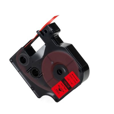 12mm Tape Compatible with Label 18438 18441 18444 18432 18435 1805435 1805243 1805414 for 4200 5200 Label Printers(Black on Red)