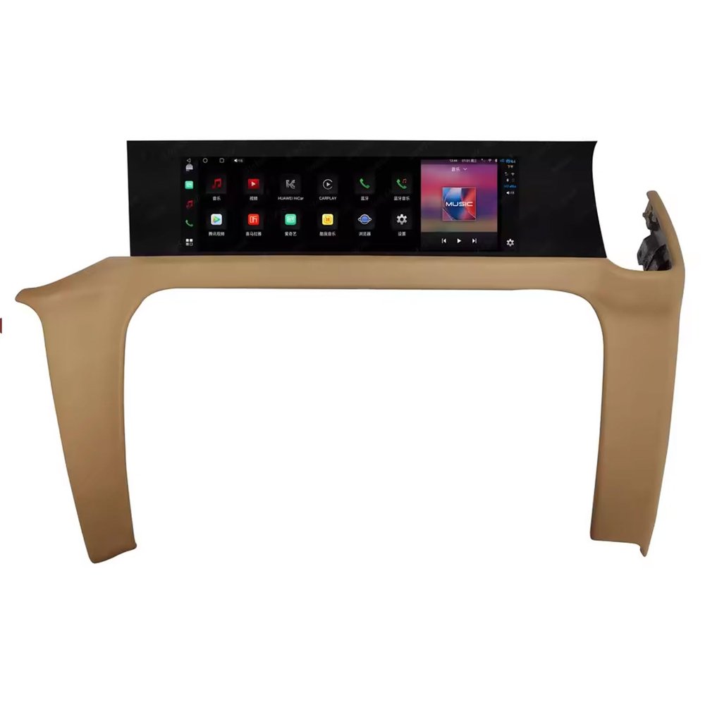 14.9 Co Pilot Screen for Porsche Cayenne 955 957 GTS Android 2018-2022 Passenger Entertainment Screen Head Unit Display Stereo GPS Multimedia Player Navigation (Beige, 4+64GB)