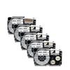 18mm Compatible Label Tape 5PK/10PK for XR-18WE Printer Ribbon Mixed Colors Works with CW-L300 KL-120 KL-430 KL-750 Label Maker(5PK Black on White) view 1