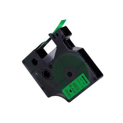 1 Piece 45013 40913 43613 Label Tape Compatible with Label Printers 12mm D1 Size Works with 45010 45016 45018 Label Maker Machines Similar to LabelManager 160 280 Models(Black on Green)
