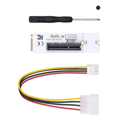 M.2 to PCIe 4X Card NGFF M.2 to PCI-E 4X Riser Card M2 Key M to PCIe X4 Adapter with LED Voltage