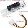 M.2 to PCIe 4X Card NGFF M.2 to PCI-E 4X Riser Card M2 Key M to PCIe X4 Adapter with LED Voltage view 4