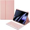 Aidashine Keyboard Case for iPad 10.2" 9th 8th 7th Generation, Detachable Bluetooth Keyboard with Pencil Holder,Auto Sleep/Wake Function,Pink view 1