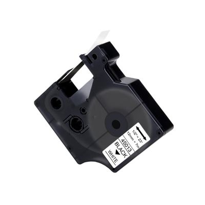 1 Piece 45013 40913 43613 Label Tape Compatible with Label Printers 12mm D1 Size Works with 45010 45016 45018 Label Maker Machines Similar to LabelManager 160 280 Models(Black on White)