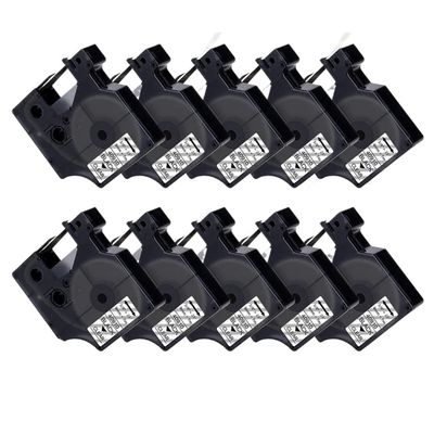 10PK 9mm 40913 Tape Compatible with D1 Tape 40910 40913 40916 40917 40918 40919 Label Tape Works with LabelManager 160 280 Label Maker(Black on Clear)