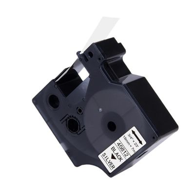 19mm Tape 45803 45800 45804 45805 45808 45801 45809 45807 Compatible with D1 Label Tape Cartridge for LabelManager Style Label Makers(Black on Silver)