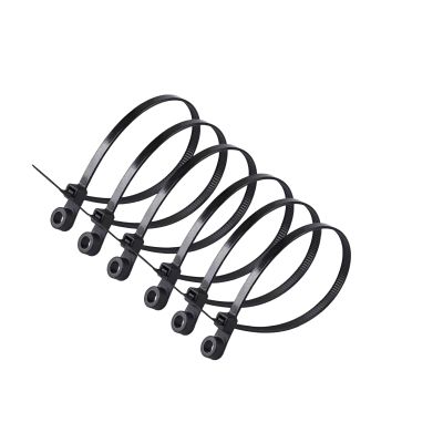 25 Pcs 8 inch Plastic Zip Ties with Screw Hole 50lbs Mount Head Electrical Zip Ties Multipurpose Heavy Duty Nylon Cable Tie