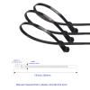 25 Pcs 8 inch Plastic Zip Ties with Screw Hole 50lbs Mount Head Electrical Zip Ties Multipurpose Heavy Duty Nylon Cable Tie view 2