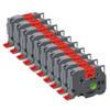 18mm TZe241 Compatible Label Tape 5PK 10PK Works with TZe 141 441 641 and Label Printer PT-D400 PT-E550W(10PK Black on Red) view 1