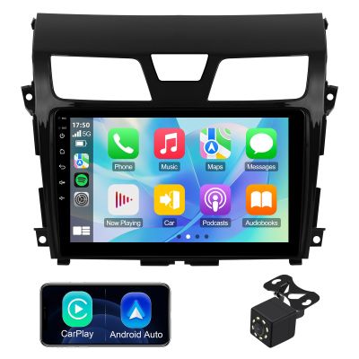 1+32G 10.1-inch Android 14 Car Stereo for Nissan Altima 2013-2015 IPS Touchscreen Screen Car Radio with Carplay & Android Auto Support Backup Camera GPS FM Navi BT SWC