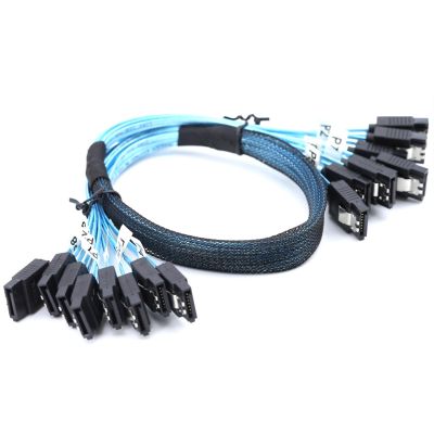 Pffiocix 8Pack SataSAS Cable SATA3 to SATA3 7Pin Data Cables for Mining Rigs and Drives