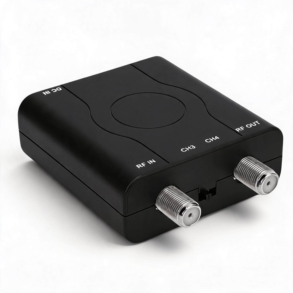 Bewinner HDMI RF Modulator Adapter, RF Modulator HDMI Coaxial Converter, Support NTSC Format Output, HDM61 1080p PAL Work Control and VHF Working Frequency