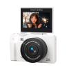 Bewinner Cmaras Digitales de 5k, Cmara de Viaje Selfie WiFi WiFi de 75MP con 3 Pulgadas de 180 Grados de 180 Grados y Zoom de 18x, Luz LED de Lente Macro de , Tarjeta de (White) view 1