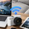 Bewinner Cmaras Digitales de 5k, Cmara de Viaje Selfie WiFi WiFi de 75MP con 3 Pulgadas de 180 Grados de 180 Grados y Zoom de 18x, Luz LED de Lente Macro de , Tarjeta de (White) view 2