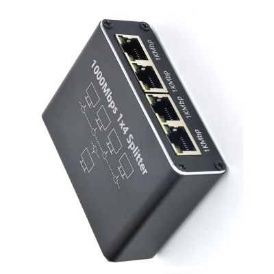 1 to 2 3 4 Gigabit Ethernet Networking Expander Splitter 1000Mbps Fast Speed for Home Entertainment