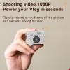 YUEHISY Mini Keychain Camera, 0.96" Screen Built in LED Light for Travel Study, 1080P FHD Retro Cam, 64GB Card OTG Transfer (White) view 2