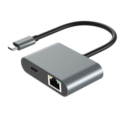 Aluminum Alloy Shell Type C to Ethernet Adapter USB3.0 Port for Professional and Students Needing Fast Connectivities