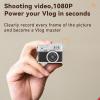 YUEHISY Mini Keychain Camera, 0.96" Screen Built in LED Light for Travel Study, 1080P FHD Retro Cam, 64GB Card OTG Transfer (Black) view 2
