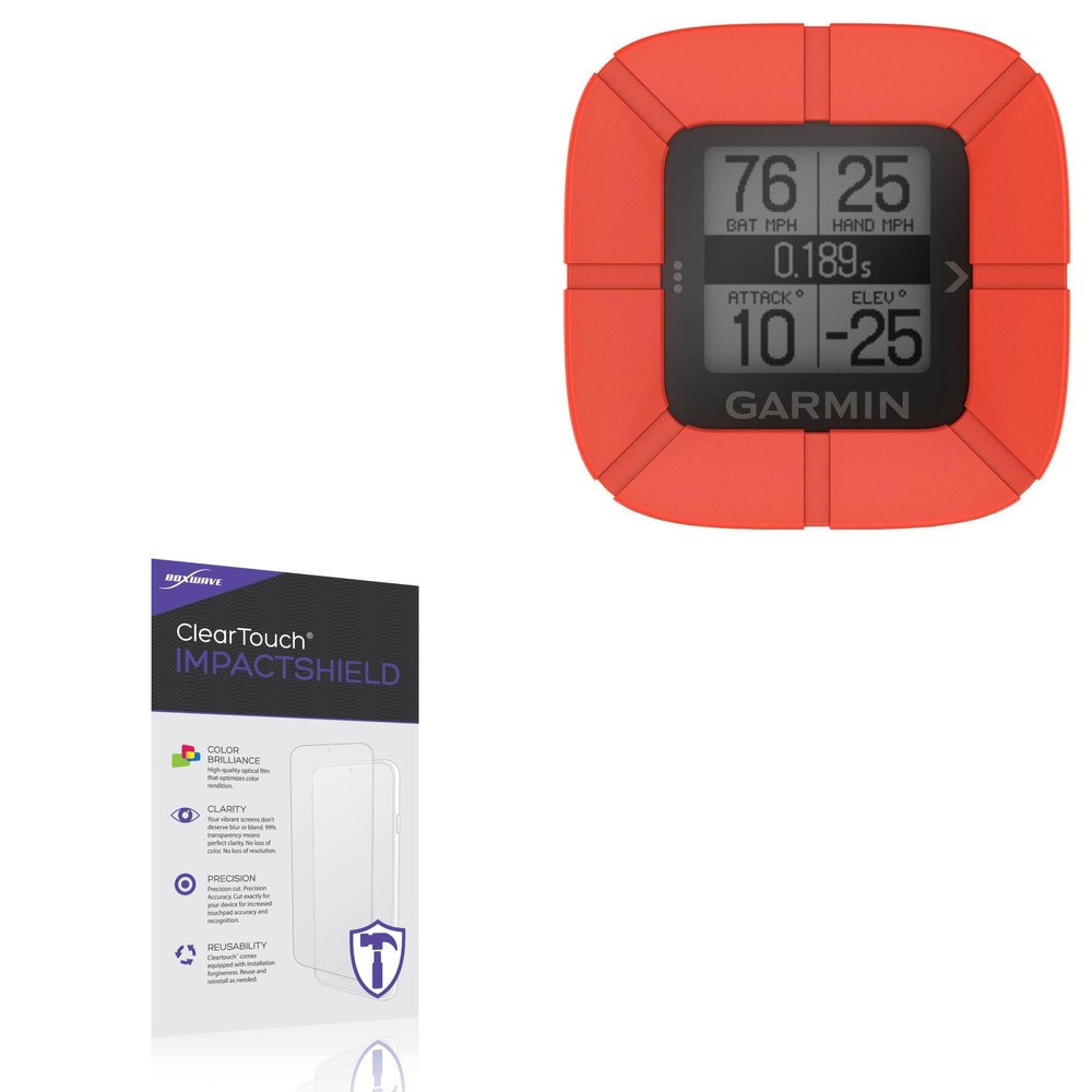 BoxWave Screen Protector Compatible With Garmin Impact Bat Swing Sensor - ClearTouch ImpactShield (2-Pack), Impenetrable Screen Protector Flexible Film