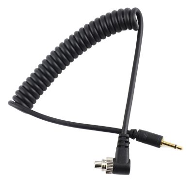 Oreilet 2.5mm Flash Sync Cord, Male to PC Cable, Professional Coiled Flash Sync Cable with Screw Lock for Camera and Trigger, Integrated Lighting, Extended to 100cm