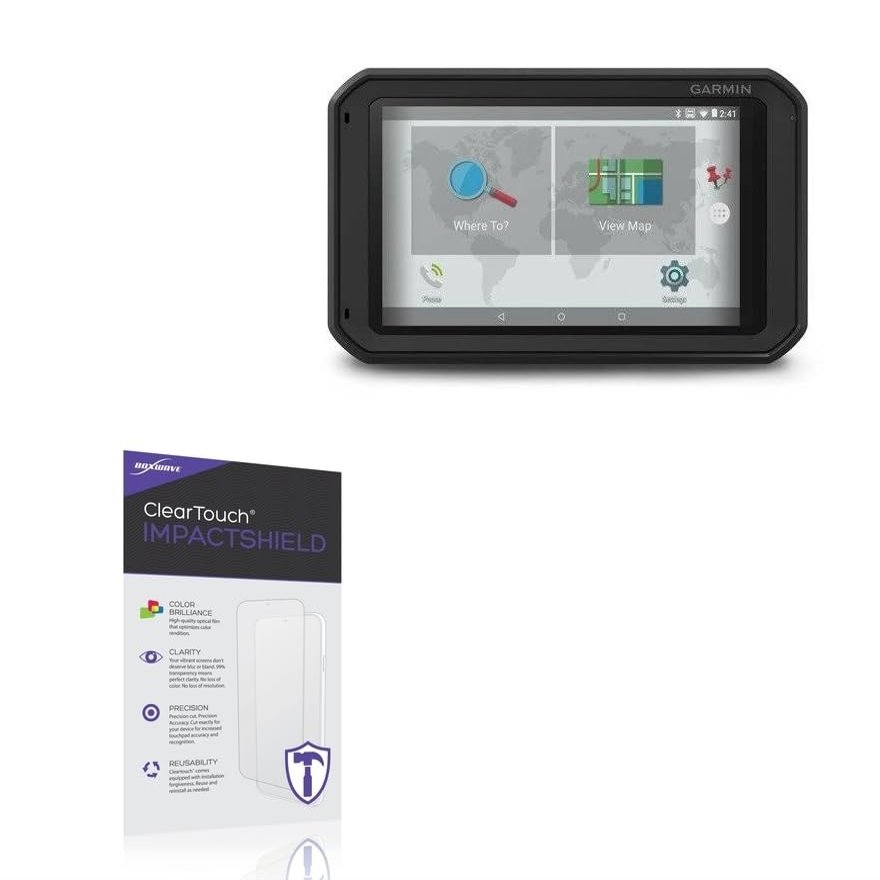 BoxWave Screen Protector Compatible With Garmin Fleet 770 - ClearTouch ImpactShield (2-Pack), Impenetrable Screen Protector Flexible Film